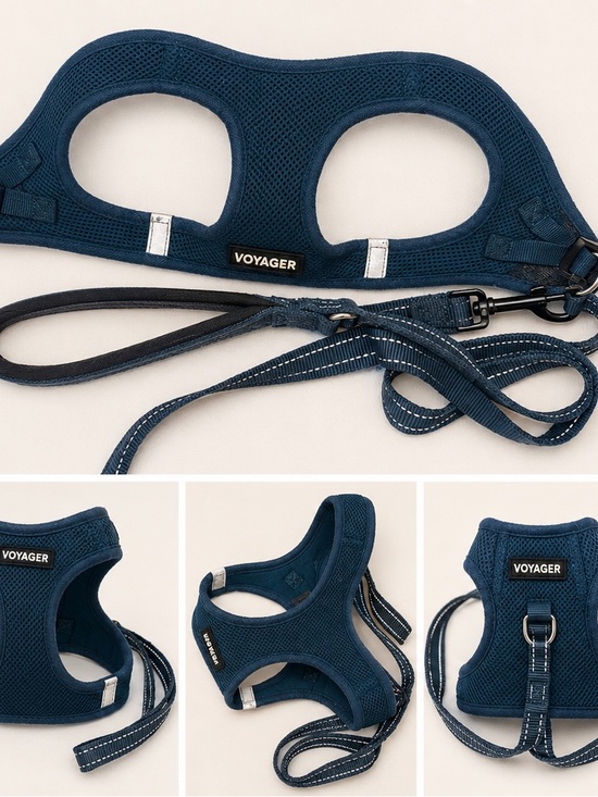 voyager Other - Voyager Navy Blue Soft Mesh Dog Harness and Leash Set